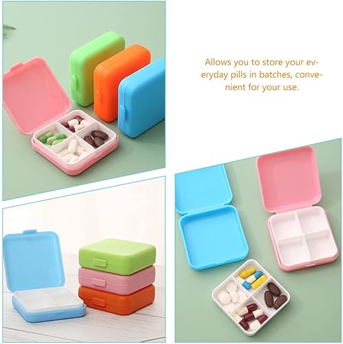 Miniatura 8 de iplusmile Organizador de pastillas de viaje, 8 unidades, caja organizadora pequeña, contenedor de viaje, portátil, diario, mini estuche para
