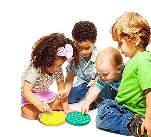 Image of LIVYU LIFE Push pop Bubble Fidget Toy, Stress Relief and Anti-Anxiety Tools Sensory Toy for Autism ADHD to Relieve Stress for Kids and Adults (Heart-Green)