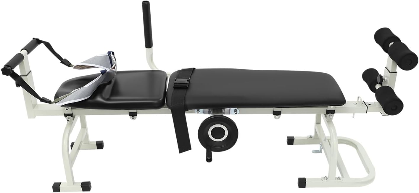 Multifunctional Neck Stretcher, Spine Corrector, Massage Bed Table Cervical and Lumbar Traction Bed Body Stretching Device Equipment, for Home Physiotherapy, Reducing Lumbar DiseaseTherapy