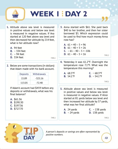 7th Grade Common Core Math: Daily Practice Workbook - Part I: Multiple Choice | 1000+ Practice Questions and Video Explanations | Argo Brothers (Next Generation Learning Standards Aligned (NGSS)) - Image 9