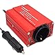 LVYUAN 300W Wechselrichter DC 12 V auf 230V AC Spannungswandler Auto Konverter mit Dual USB Ports & EU Steckdosen Stromumwandler, Rot Aluminiumlegierung Körper