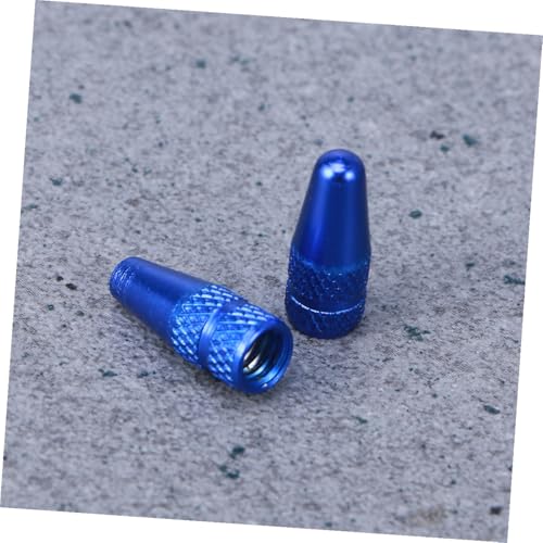 6 Und. Tapones de válvula azules para bicicleta miniatura 6