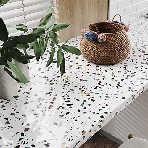 Image of VKR 3D PVC Self-Adhesive Kitchen Wall Sticker | Waterproof & Oil-Proof Peel and Stick Wallpaper | Modern Backsplash Decor for Home, Cafe, Hotel & Living Room Walls (White Dot - Pack of 1)