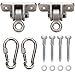 Butizone Heavy Duty Swing Hangers 304 Stainless Steel for Wooden Sets, Swing Hooks Screws Bolts with Snap Hooks for Playground, Porch, Swing Seat, Indoor Outdoor, Set of 2 (Mounting Hardware Included)