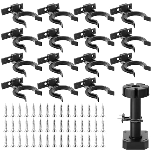 Pack de 15 Clips de Plinthes Réglables pour Cuisine, Supports Robustes en Plastique ABS avec 45 Vis, Compatible avec Pieds de Meuble de Diamètre 32-40mm,...