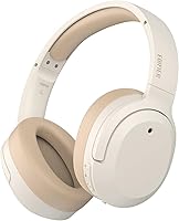 Edifier W820NB Plus ANC Over-Ear Headphones: LDAC Hi-Res Audio, 49H Battery, -43dB Noise Canceling, Fast Charge - Ivory
