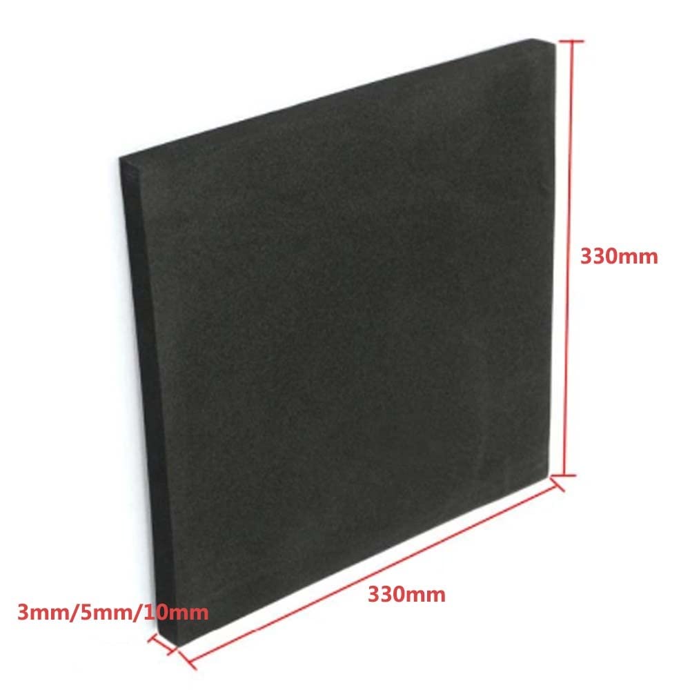 Schwarze Eva-Schaumstoffplatten, 33 x 33 cm, 9 Stück, 3/5/10 mm Dicke, for Bastelarbeiten und DIY-Projekte(330x330x5mm)