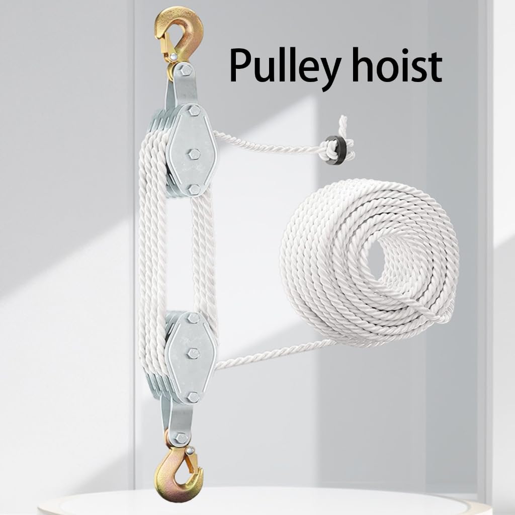 System bloków kół pasowych o dużej wytrzymałości, nośność 1100/997.9 kg, zaleta mechaniczna, podnośnik do dużych obciążeń, przemysłowy zestaw kół pasowych do podnoszenia, olinowania i zarządzania
