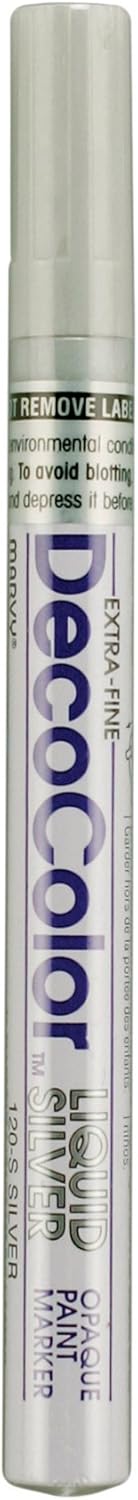 Wholesale CASE of 25 - Uchida DecoColor Extra Fine Point Paint Markers-Paint Marker,Extra Fine,Oil-based,Acid-free,Silver