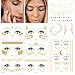 Produktbild MUYOS Tätowierung Metallic Festival Temporäre Tattoo Gesicht Gold Flash Aufkleberr Face Sticker Tattoos für Frauen Mädchen Party Festival Shows (8 Stück)
