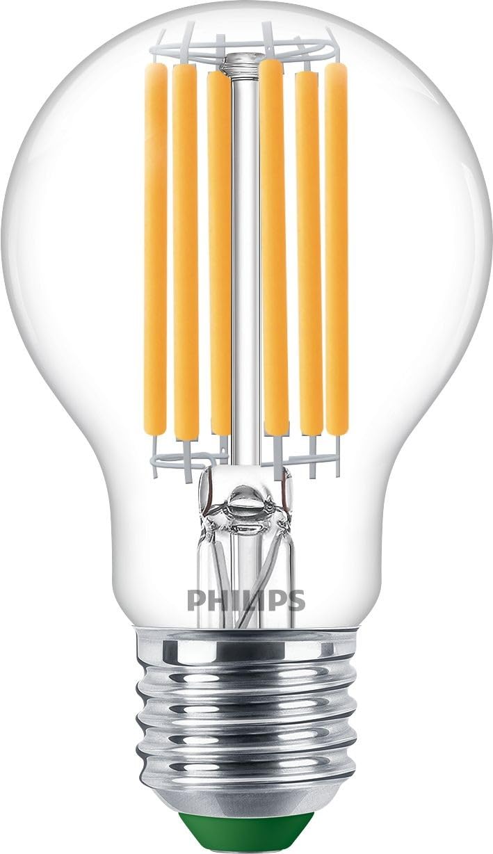Philips Ultra Efficient - Ultra Energy Saving Lights, LED Light Source, 75W, A60, E27, Warm White 2700 Kelvin, Clear