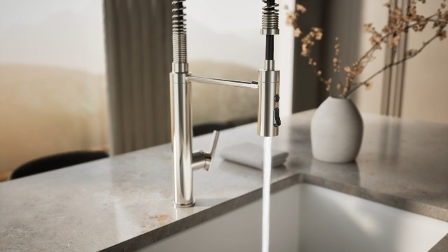 KOHLER 24982-SN Purist Semi-Professional Kitchen Sink Faucet with