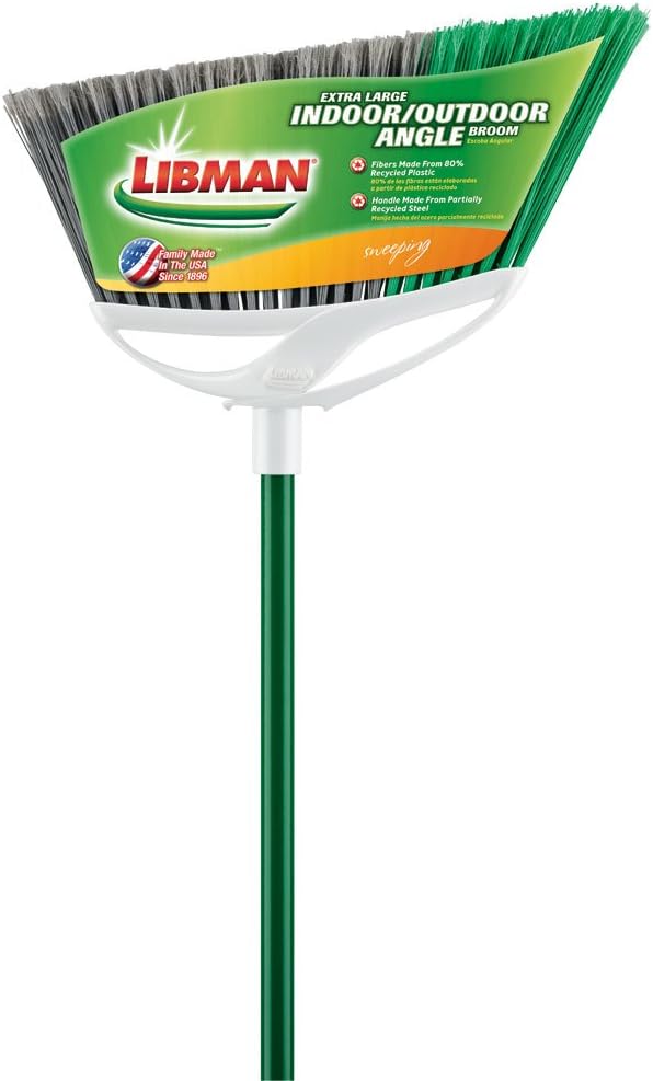 Libman 211 Extra Large Precision Angle Broom with Recycled Broom Fibers : Health & Household