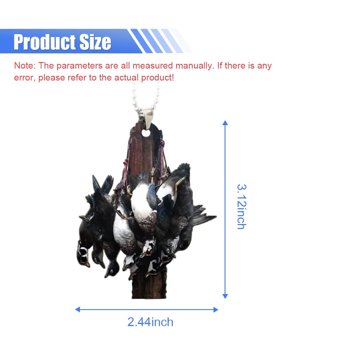 Car Rear View Mirror Pendant Acrylic Christmas Tree Hanging Ornament Animal 2D Flat Car Rear View Mirror Charm — view 2