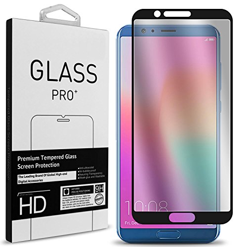 Honor View 10 Screen Protector, Coveron [Invisiguard Series] Premium Full Coverage Tempered Glass Screen Protector For Huawei Honor View 10 / Honor V10 - Clear With Black Rim #TOP10