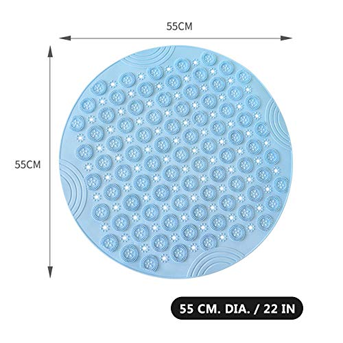 Alfombra de baño Antideslizante, Alfombras de ducha redondas PVC Alfombrillas de bañera Con ventosas, Antibacteriano… - Imagen 3