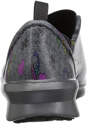 AnyWear Women's Blaze Medical Professional Shoe, Pewter Autism Awareness, 7 Medium US | Image 2