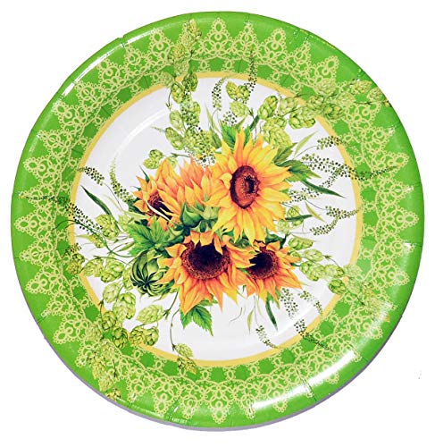 40 Sunflower Paper Plates Dessert Decorative Party Sunflower Party Decoration for Wedding Birthday