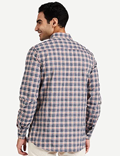 Image of Amazon Brand - Symbol Men's Cotton Checkered Regular Fit Casual Shirt