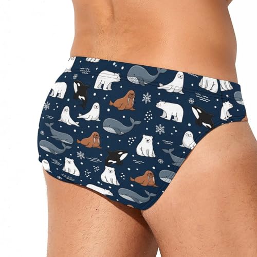 Low-Rise Men's Triangle Swim Briefs Elastic Waist Swimsuits for Beach & Pool Workouts3