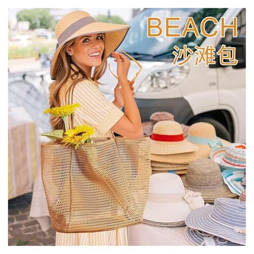 Lightweight Large Capacity Beach Bag for Men and Women - Versatile Travel Tote for Swimming, Pool, and Shopping2