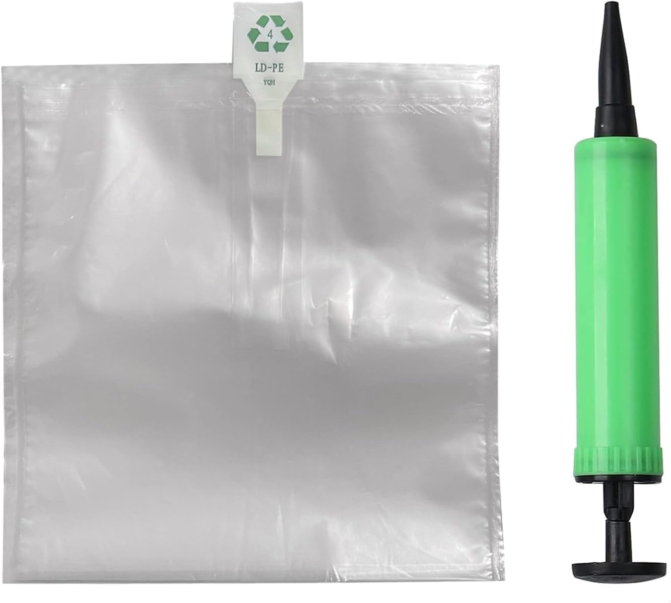 Miupoo Packaging Air Bags,Clear Plastic Inflatable Air Packaging Protector Bag with Free Pump Cushion,Air Cushion Blocking Packaging Bag,20x20cm/8x8 Inches,50 Pieces