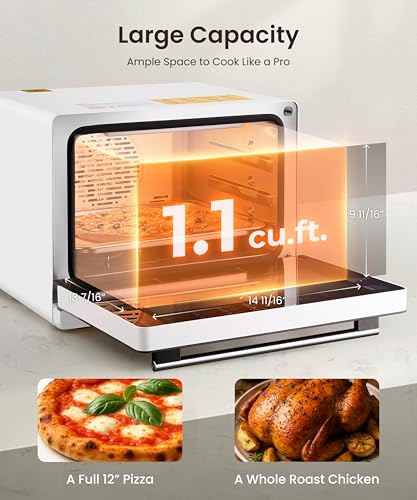 Image of FOTILE HYZK32-E3 ChefCubii 1.1 cu. ft. 4-in-1 Steam-Combi Oven with Steam-Bake, Air Fry, Convection, Dehydrator Functions, and 50 Preset Menus,White