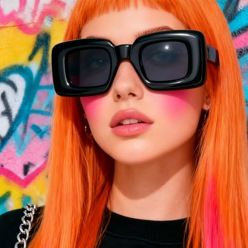 laureles Fashion Cat Eye Y2K Sunglasses Women Vintage Red Yellow Blue Square Sun Glasses Men Punk Shades UV4003