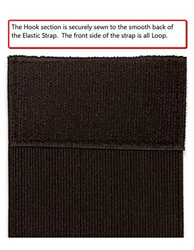elastic hook and loop extender strap adds length to most ice packs belts ankle brace knee brace back brace vests and more - improve comfort and fit - extension strap - black 434 x 934