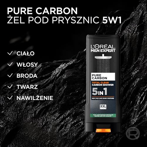 L'Oréal Paris Men Expert, Żel pod prysznic, Total Clean, 400 ml