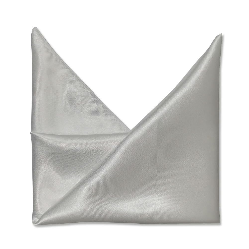 Silky Satin Cloth Napkins, Satin Square Table Napkins Reusable For Wedding Home(Grey,42 * 42cm 6PC)