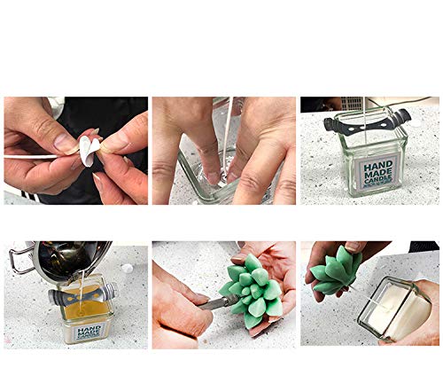 4 X Silikon-Kerzengießformen, Sukkulenten-Form, Kunstharzform, Dekoratives Aroma-Kerzen-Werkzeug