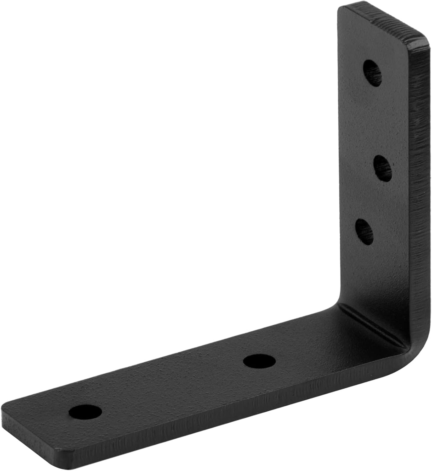 4 PCS 5" Heavy Duty Steel 90 Degree L Brackets for 2x2 Wood, Countertop Mantel Shelf Support, 5/16" Thick, Max Load 400 lbs
