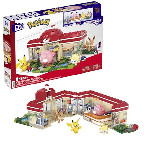 Mega Pokémon Bauset, 648 Teile, mit Pikachu, Chaneira, Evoli und Togepi,...