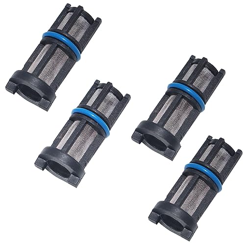 OSKYUO Paquete de 4 filtros de pantalla con sensor de presión de aceite para motores compatibles con Chevy Express Silverado Trailblazer Tahoe Impala GMC Yukon Sierra Buick Cadillac Hummer 4.8L 5.3L