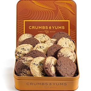 Holiday Christmas Cookies Gift Basket – Fresh Baked Assorted Cookies with Marbel, Chocolate Chip and Brownie Flavors – Gourmet Christmas Cookie Tin for Holidays, Birthdays, Christmas Special Occasions