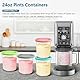 Auvrgmin 4 Stück Creami Behälter für Ninja Creami Deluxe Ice Cream Maker NC501 NC501EU NC500 Series Pints ​​und Deckel, BPA-Free, spülmaschinenfest, Rosa, Grün, Grau und Blau