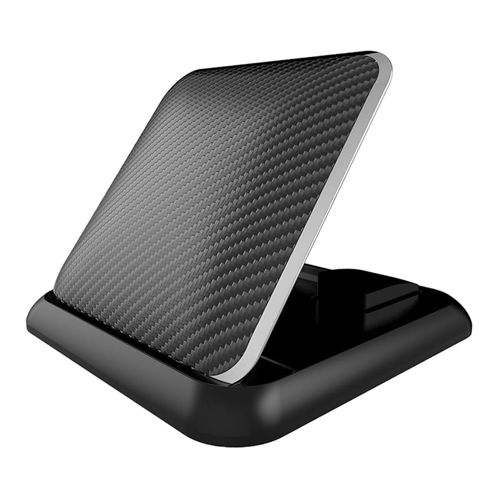 YDSTNiu 1 Piece Car Phone Holder Dashboard for Nissan j10 j11 j12 N15 N16 N17 Y60 Y61 Y62, Carbon Fibre Texture Mount Foldable Stand Mobile Phone Cradle Stable Design