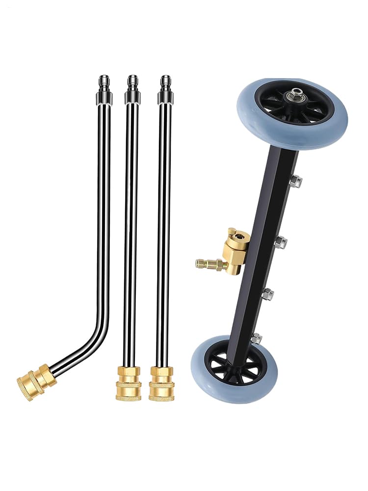 Limpiadora A Presión Para Chasis 276 Bar Pistola de Limpieza con 2 Varillas | Rociador Para Chasis 41 Cm Para Chasis Hormigón Entrada Plataforma Suelo Jardín
