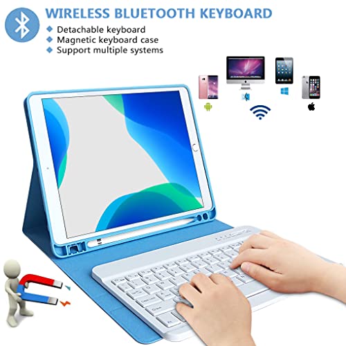 Keyboard Case For Ipad 9Th/8Th/7Th Generation 2021/2020/2019, Ipad 10.2/Pro 10.5 Keyboard Case With Pencil Holder, Detachable Bluetooth Keyboard For 9Th/8Th/7Th Gen 10.2 Inch/Ipad Air 3/Ipad Pro 10.5 #TOP4