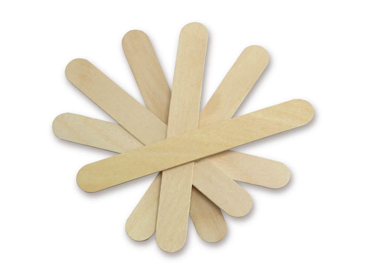 Magic Providers Hair Removal Waxing Stick | Spatula for Waxing Pack of 15 | 6 Inches Ice crème sticks | Waxing Stick wooden | Kids Craft Material 1