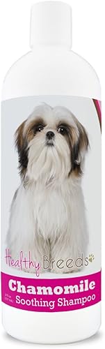 Healthy Breeds Champú y acondicionador calmante de avena y aloe de manzanilla más de 200 razas seguro con tópicos de pulgas y garrapatas aroma de
