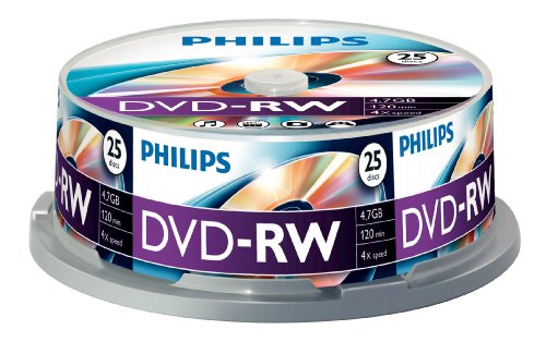 PHILIPS Dvd-RW 4.7GB - Confezione da 25