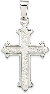 Colar com pingente religioso de cruz texturizada prata esterlina 925 joias finas para mulheres presentes para ela, Prata esterlina
