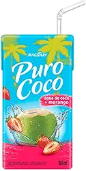 Puro Coco Água De Coco Saborizada 180Ml Morango