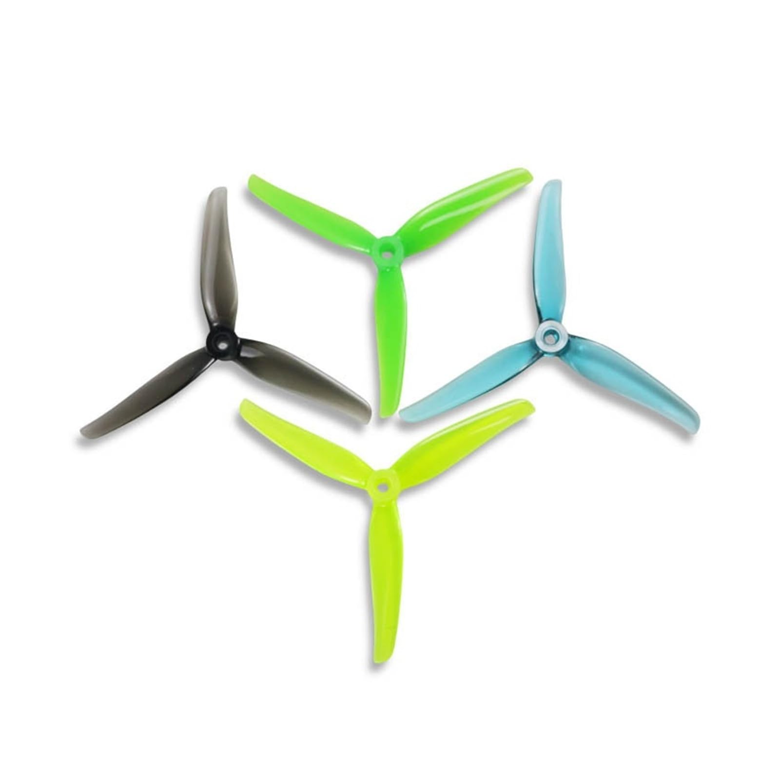 5140 Elica da corsa FPV Tri-Blade CW CCW 2/4 paia per drone da 12,7 cm (4 paia F5 giallo)