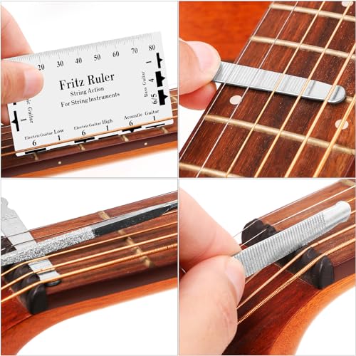 Image of 72PCS Guitar Tool Kit Repair Maintenance Accessories Guitar Parts Set with Carry Bag Guitar Care For Electric Acoustic Guitar Ukulele Bass Banjo