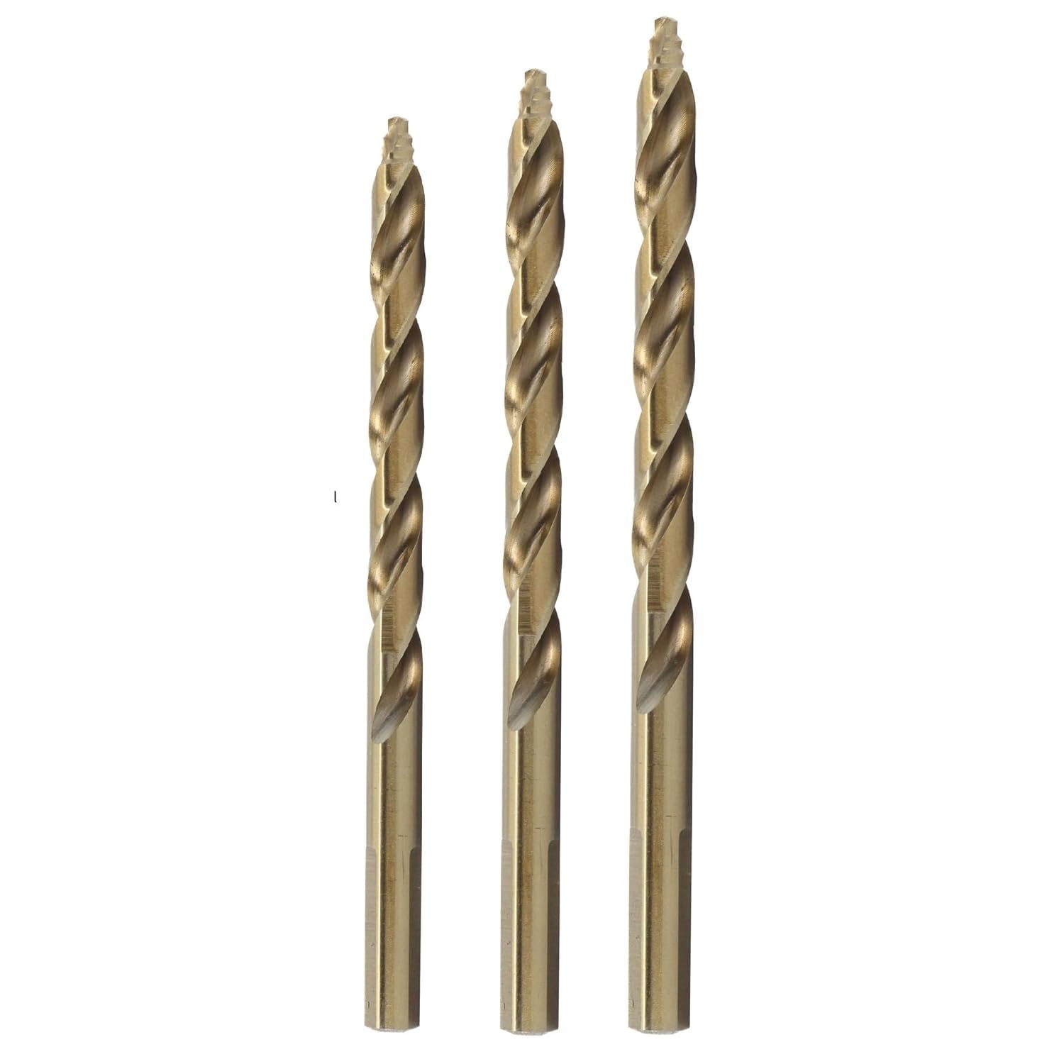 Drill America POUGSC3 - Juego de 3 brocas de cobalto escalonadas en funda de plástico (3/16, 1/4 y 5/16)