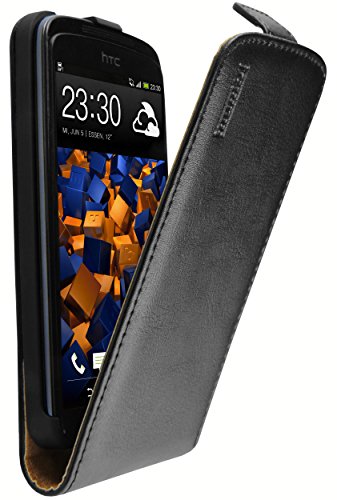 mumbi PREMIUM Etui à clapet pour HTC Desire 500 - Étui de protection à rabat Flip Style noir