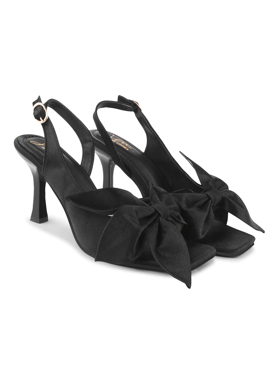 JM LOOKS Fancy & Sylish Kitten Heeled Sandal For Women & Girls | Women Footwear | (Black, 40) (B0D86YBQF9) Amazon Price History, Amazon Price Tracker